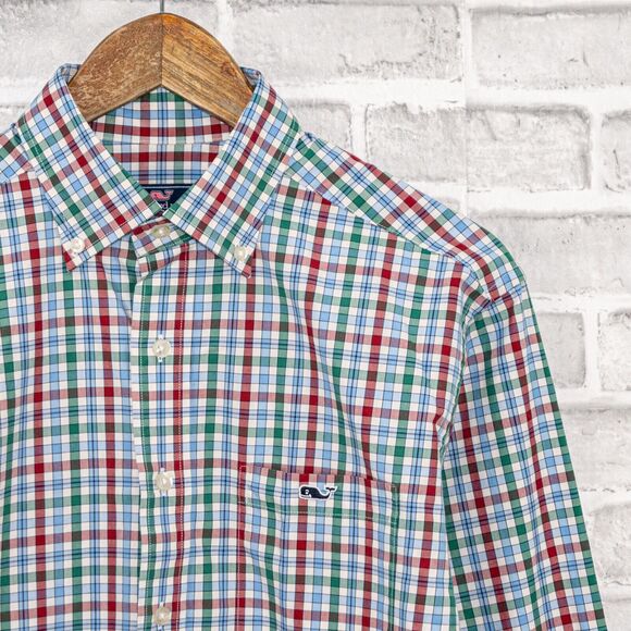 Vineyard Vines Men's Classic fit Button down Tucker Shirt Multi color plaid sz S - Picture 4 of 6